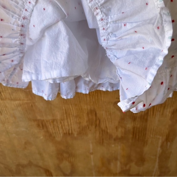 Janie and Jack White Clip Dot Sundress Tank cotton Ruffle Dress - Picture 4 of 11